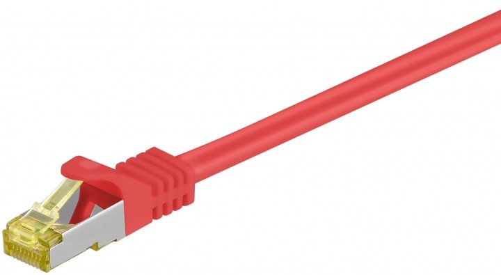 Goobay Cable Connection RJ-45 CAT.6.A S/FTP (pimf), With Cable Bruto CAT.7 Red 5 Metres 500MHZ 91625