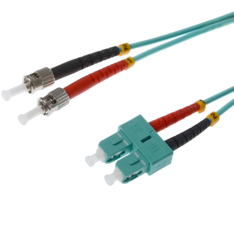 Helos Lwl Network Cable Sc/St Duplex 50/125?M OM3 Aqua 10,0M