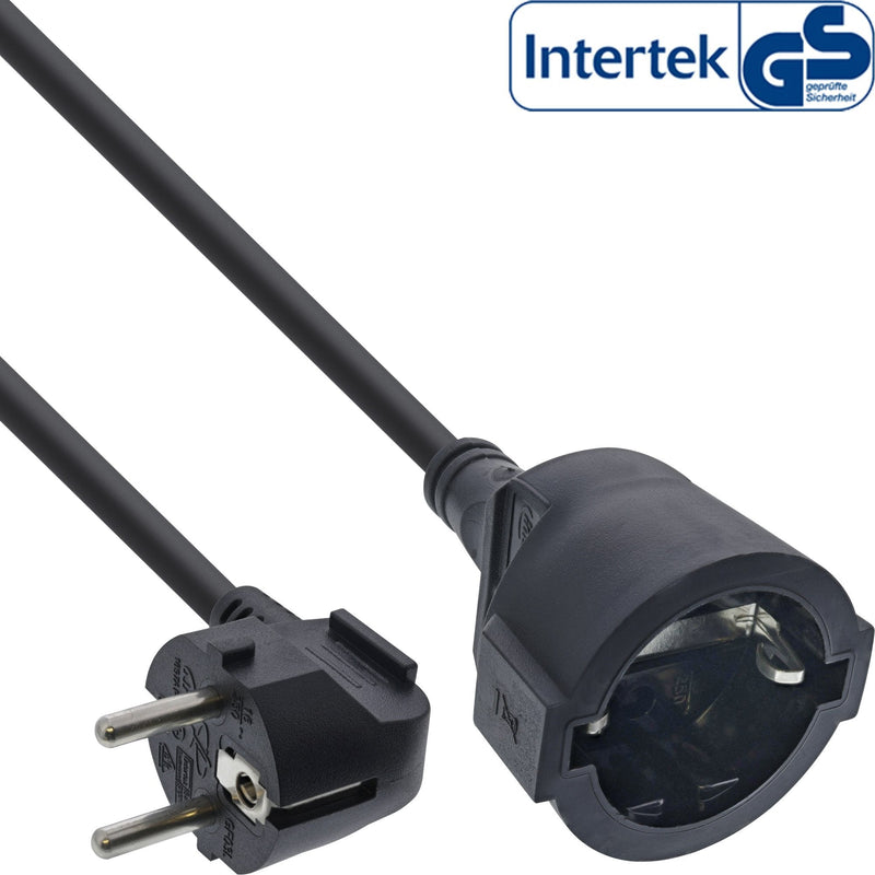Inline® Power Cable Extensión Angeld Type F Black 1M