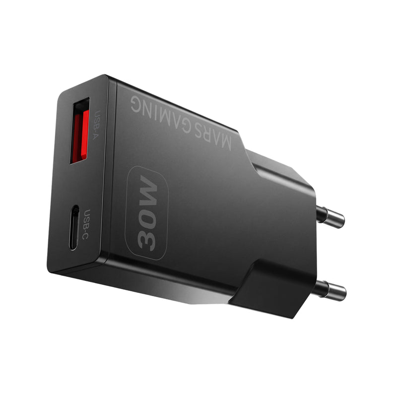 Mars Gaming Charger USB GaN MD-GAN30 30W 1x USB-C 1x USB-A Pd Colour Black