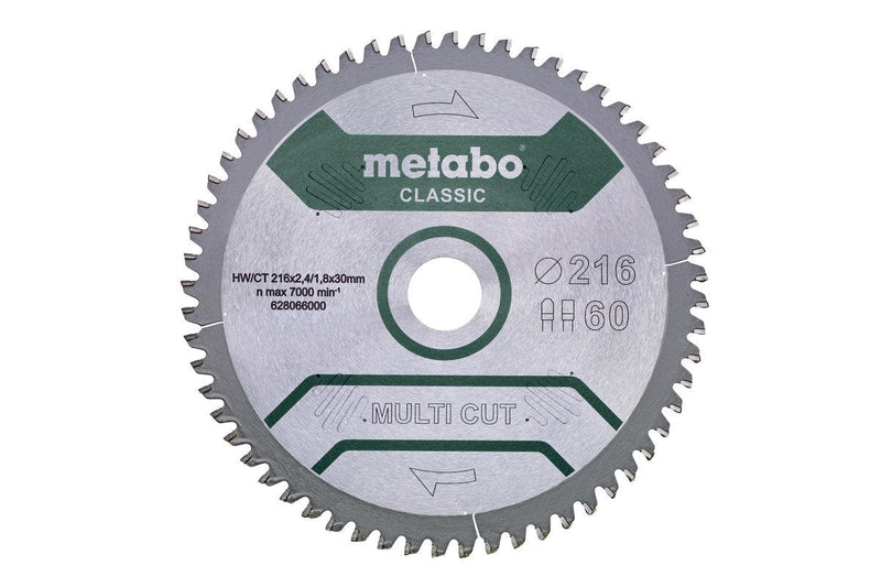 Metabo 628066000 Hoja Sierra Circular 21,6CM 1 Piezas