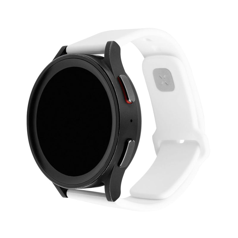 Fixed Silicone Sporty Strap Set With Quick Release 22MM For Smartwatch, White