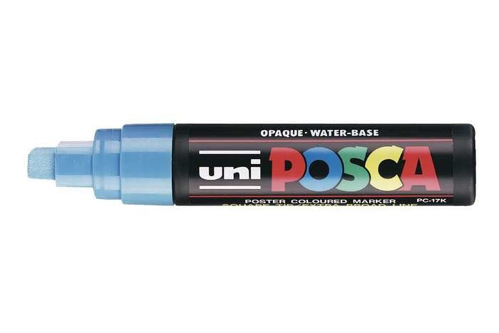 Posca Marcador PC-17K No Permanente Punta Biselada 15MM Blue Claro