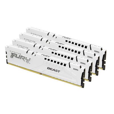 Kingston Memory Fury Beast 128GB 4X32GB 5600MT S DDR5 CL40 White Xmp KF556C40BWK4-128 — image 1