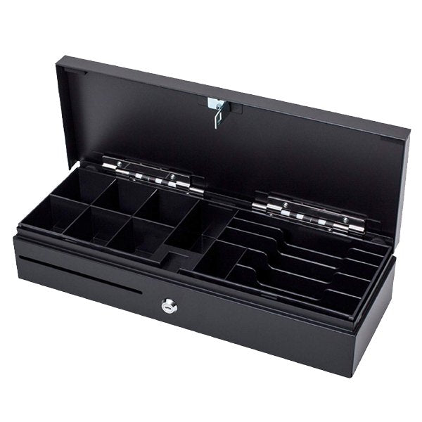 Drawer Cash Drawer Black 460 * 170MM, Opening Vertical Connection RJ12 Printer Ticket + Microswitch)