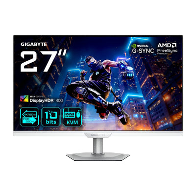 Gigabyte Monitor M27UP Ice Set 27 4K UHD - Modo Dual (4K 160HZ Or FHD 320HZ), 3840 X 2160, 1MS, 350 Cd/M², Fre — image 1