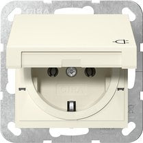 Gira 445401 Schuko-toma Power Up With Cover Abatible System 55 Cw Glossy — image 1