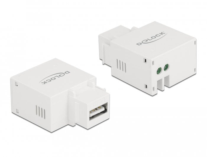Keystone Módulo With USB Type a Connector Charging Female 2,1A White