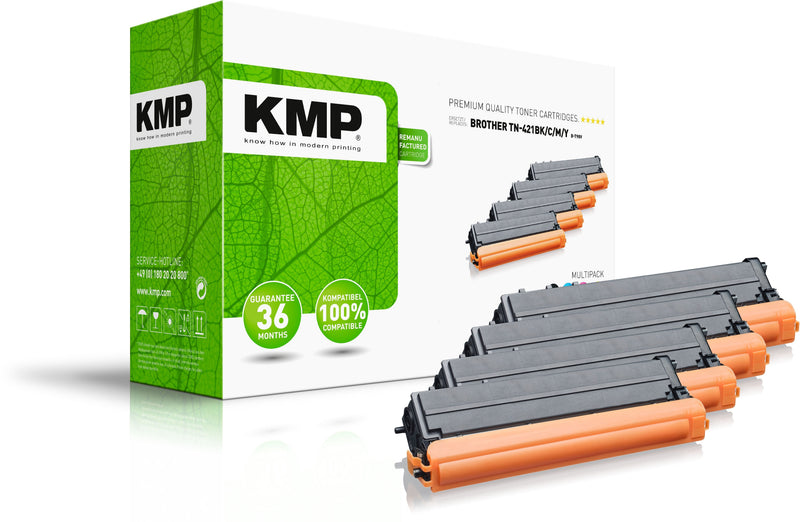 Kmp Toner Compatible Brother TN421BK C M And Multipack B-T98V Remanufactured