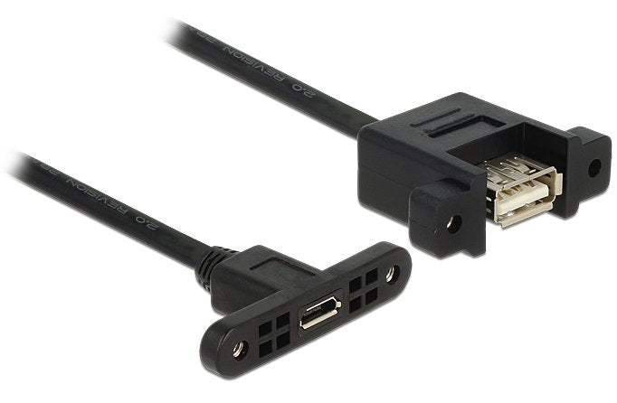 Delock USB 2.0 Micro-b Installation USB 2.0 Typ-a Installation 25CM