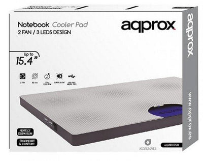 Approx Stand Refrigerante APPNBC05W Laptops Up To 15.4' With 2XVENTILADORES 3XLEDS 2x USB Quiet White — image 1