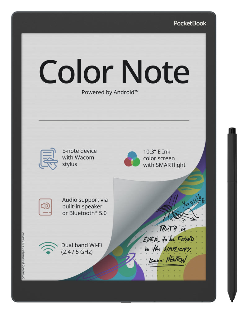 Pocketbook Colour Note Lectore E-book Screen Touchscreen 32GB Wi-Fi Black Blue