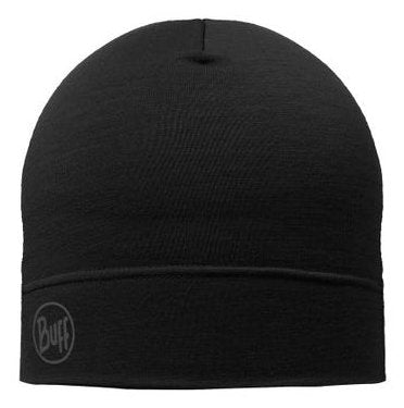 Buff Merino Lightweight Beanie Solid Black Cap Size Única Standard