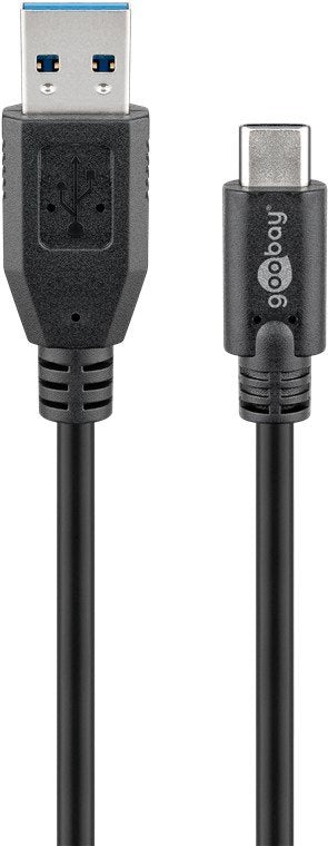 Goobay 71221 USB Cable 2M 3.2 Gen 1 (3.1 Gen 1) USB a USB C Black