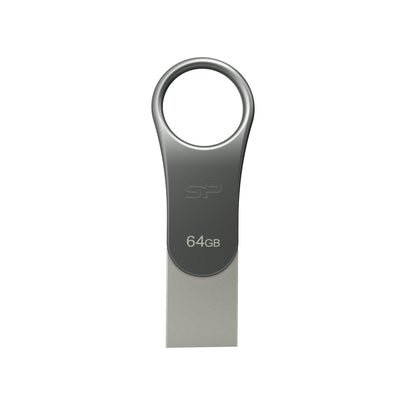 USB Flash Drive Silicone Power C80 USB 3.1 64GB Type-c Otg Metallic — image 1
