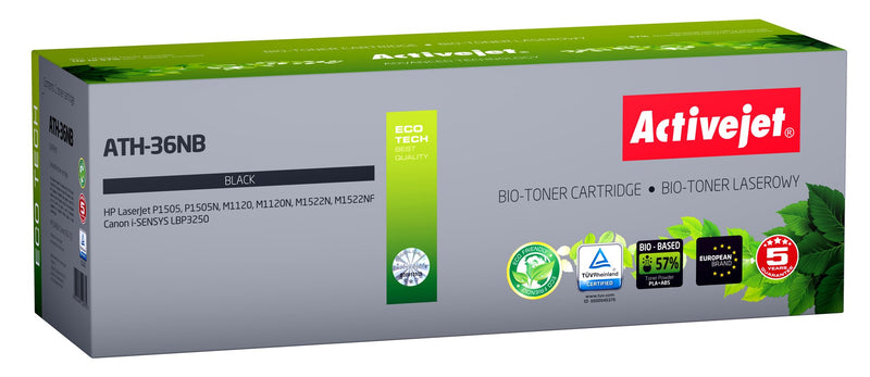 Activejet Bio Toner ATH-36NB Printers HP, Canon, Spare Part HP 36A CB436A, Canon CRG-713 Supremo 2000 Páginas