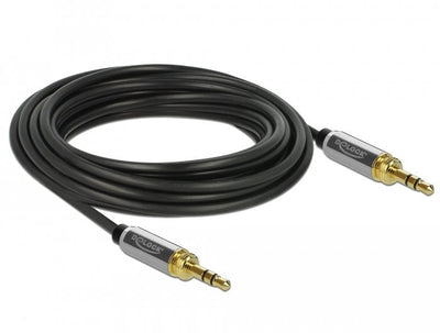Delock Cable Stereo 3,5MM, 3 Pines Male a Male With Adapter Screw 5M — image 1