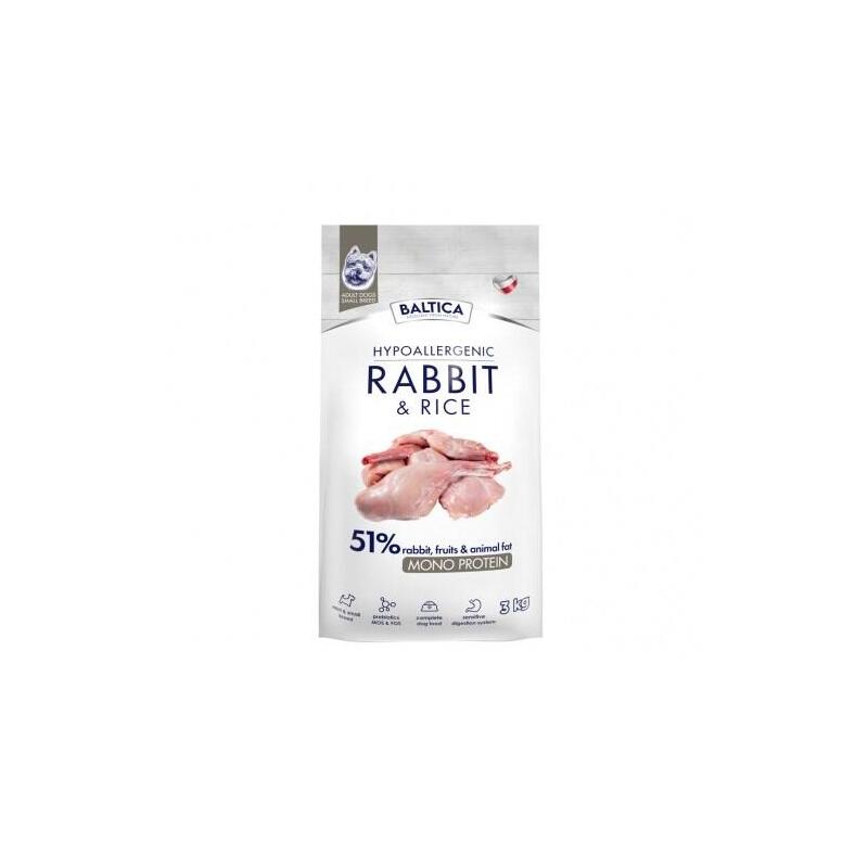 Baltica Nutraceutic Hypoallergenic S Rabbit Con Rice - Alimento Seco Perros - 3KG