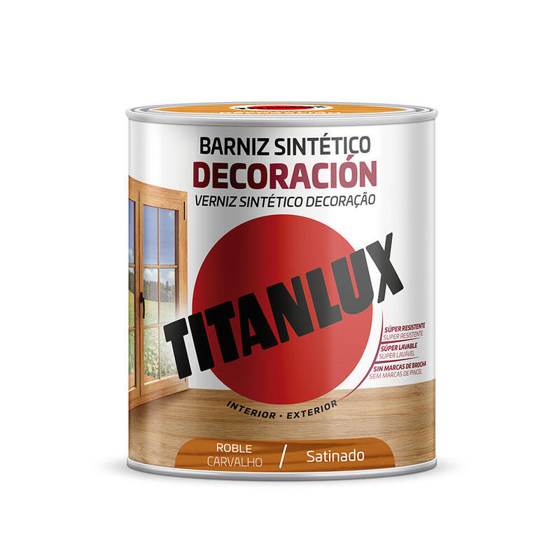 Titanlux Barniz Sintético Decoración Satinado Roble 0,250L M11100214