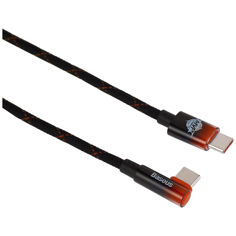 Baseus Mvp 2 Elbow-shaped Data Cable Type-c To Type-c 100W 2MT Network Black CAVP000720