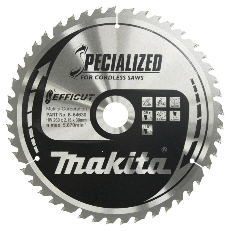 Makita B-64630 Hoja Saw Circular 26CM 1 Pieces