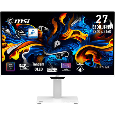 Msi Pro Max. 271UPXW12G 26.5 3840 X 2160 Pixels Ultrawide Full HD Qd-oled White — image 1