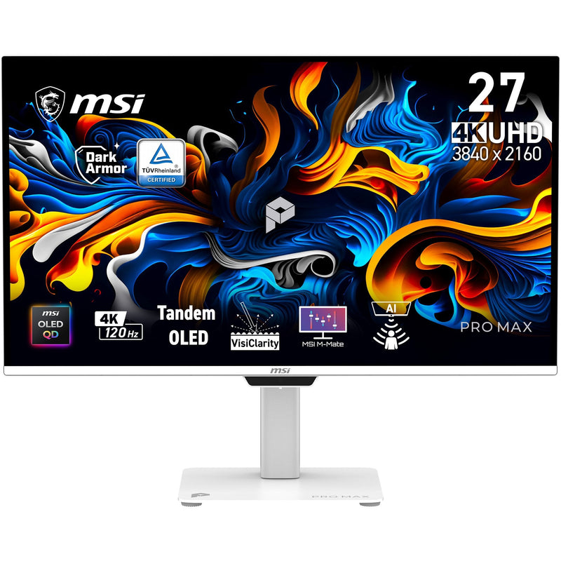 Msi Pro Max. 271UPXW12G 26.5 3840 X 2160 Pixels Ultrawide Full HD Qd-oled White