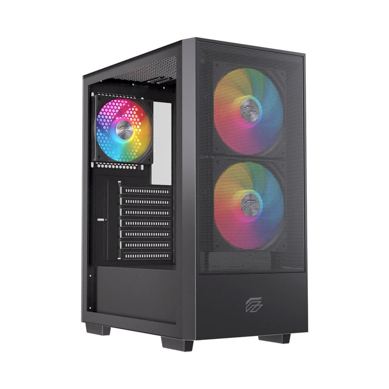 Einarex Box ATX Semitorre P100 RGB Black 3 Fans EXCS-PL-100R-B