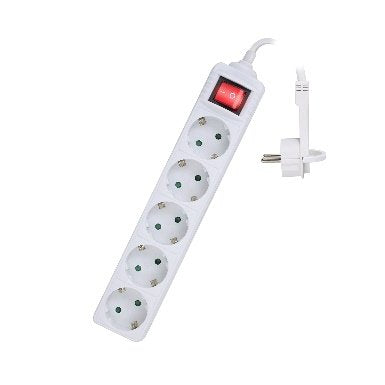 Ewent Power Strip 5 Sockets Shuko Ewent EW3955, White 1,5M