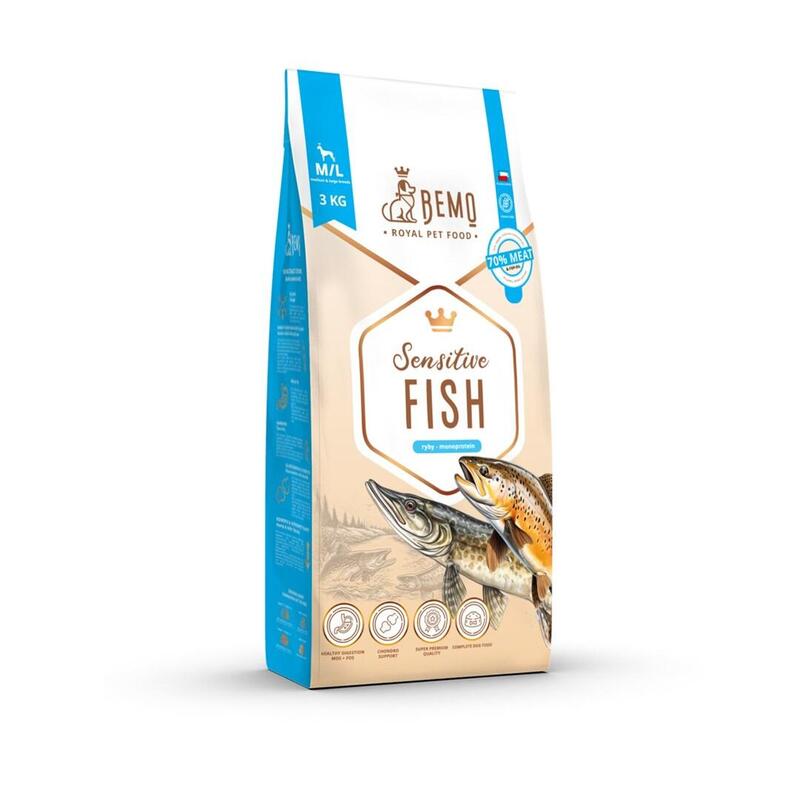 Bemo Comida Mascotas Sucha Sensitive Fish - Ryba Medium/Large 3KG