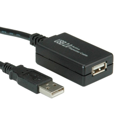 Value USB a/USB a M/F 12M USB Cable USB 2.0 Black — image 1