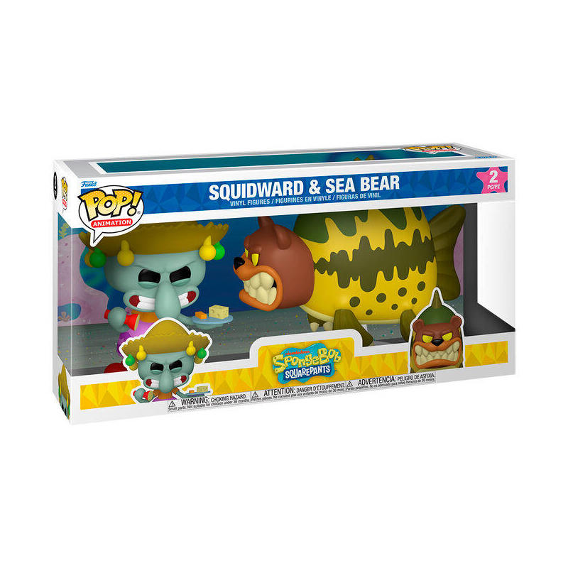 Blíster 2 Figuras Pop Bob Esponja Squarepants Squidward & Sea Bear