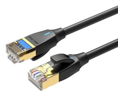 Vention CAT.8 SFTP Patch Cable Cabl RJ45 30AWG 5M Black Slim — image 1