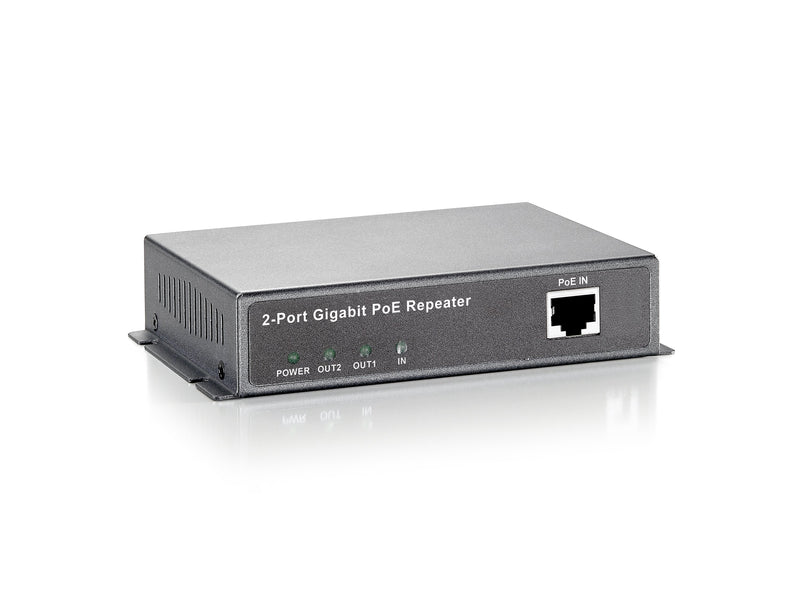 Levelone Repetidor PoE Gigabit, 2 Ports Cascade, Repetidor Network 100M, 1000 Mbit/S, Complete Semi (dúplex),