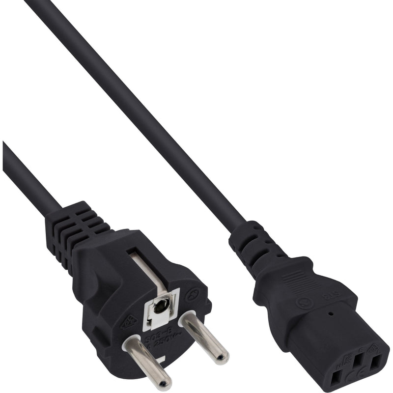 Inline Cable Power IEC C13, Black 0,30M