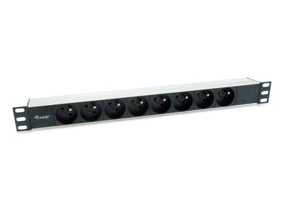 Power Strip Power Aluminium Rack 19 1U 8 Sockets Type Shucko Euro Cable 1.8M — image 1