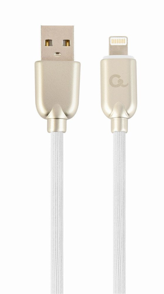 Gembird CC-USB2R-AMLM-1M-W Cable Charging And Datos Premium 8 Pines, 1M, White
