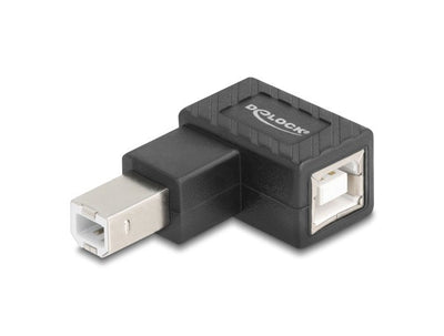 Delock Adapter USB 2.0 USB Typ-b Male a USB Typ-b Female 90° Rechts — image 1