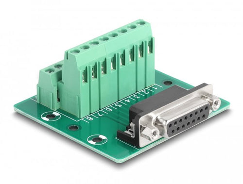 D-sub 15 Pin Connector Female a 16 Pin Terminalblock Carril Din — image 1