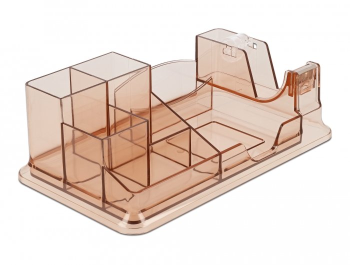 Delock Schreibtisch Organizer Transparentee Brown