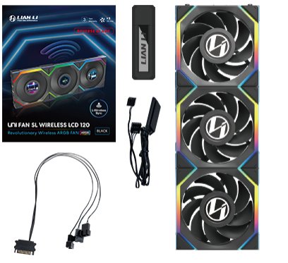 Lian Li Fan 120X120 Unifan Sl Wireless LCD Bk Rv