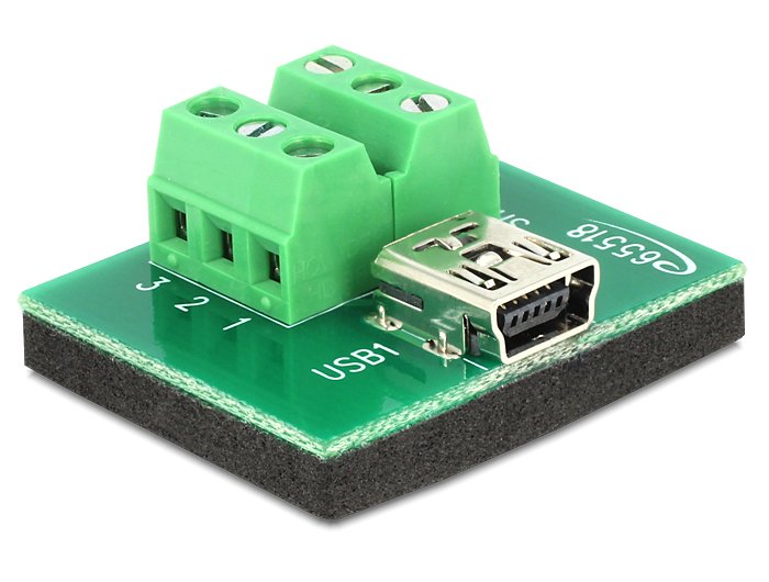Delock 65518 Adapter Mini-usb Female Bloque Terminals 6 Contactos
