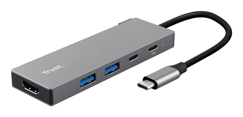 Trust Hub 5 Ports USB-C Dalyx Grey 2x USB/ 1x HDMI 2x USB Type-c / Grey — image 1