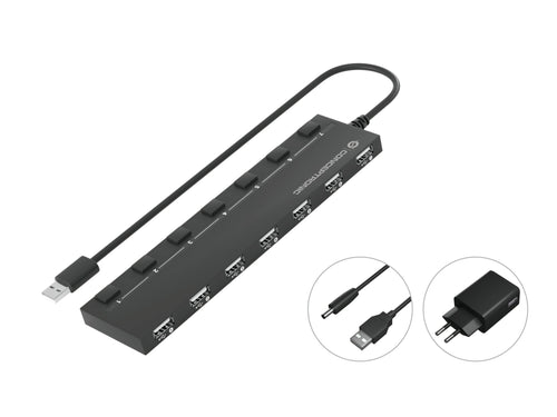 Conceptronic USB Hub 7PORT USB 2.0 + Power Adapter — image 1