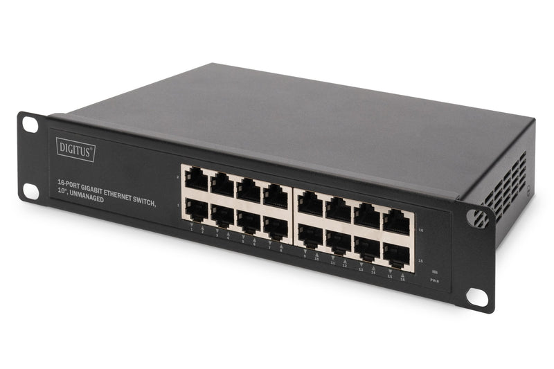 Digitus DN-80115 Switch No Administrado Gigabit Ethernet (10/100/1000) Black 1U