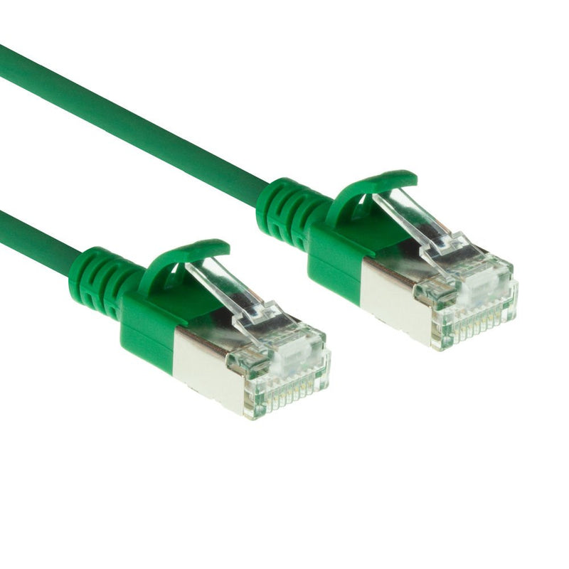 Green 7 Meter Lszh U FTP CAT.6A Datacenter Slimline Patch Cable Snagless With RJ45 Connectors