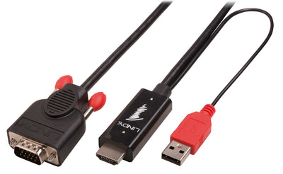 Lindy 41456 Cable 2M HDMI VGA (d-sub) Black — image 1