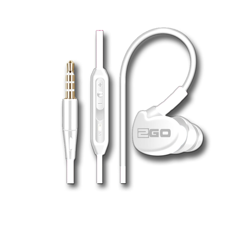 2GO In-ear Sport-auriculares Active 1, White