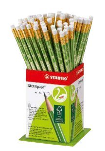 Stabilo Greengraph Expositor With 60 Pencils Graphite With Rubber - Mina Hb 2.2MM - 100% Wood Cultivada Forma — image 1