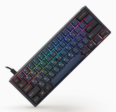 Ducky Keyboard Mecánico One 3 Pro 60% Pbt RGB 8K - Black - Switches Mx Brown (pt)